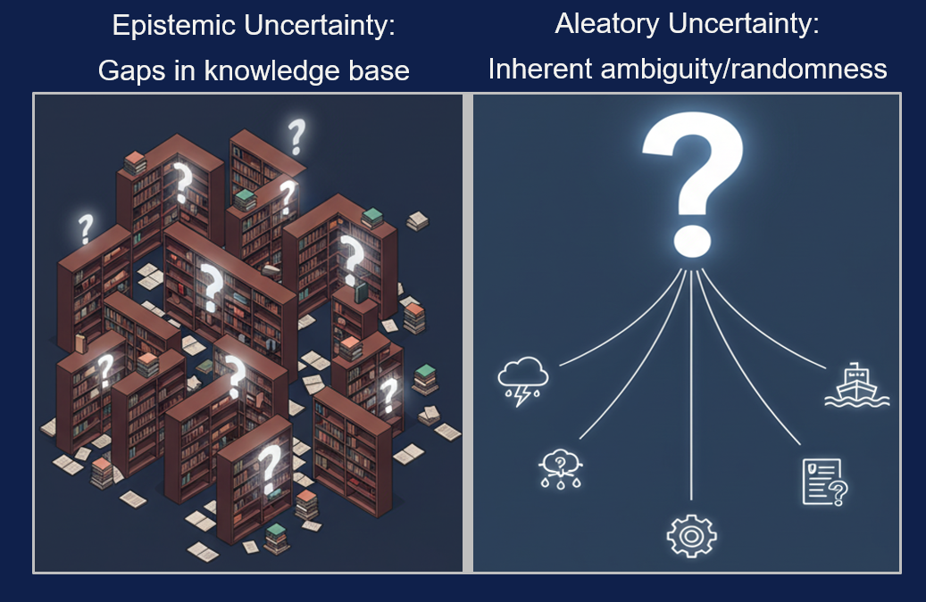 Epistemic and aleatory uncertainty